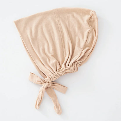 Women's Cotton Jersey Hijab Undercap - Tie Back Inner Cap with 82 Color Options