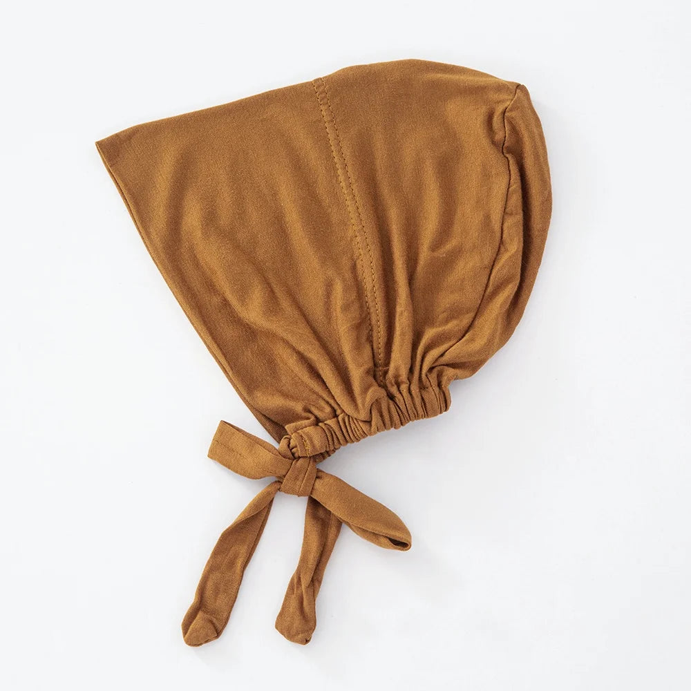 Women's Cotton Jersey Hijab Undercap - Tie Back Inner Cap with 82 Color Options