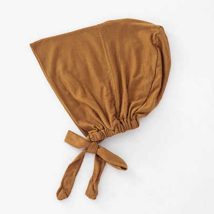Women's Cotton Jersey Hijab Undercap - Tie Back Inner Cap with 82 Color Options
