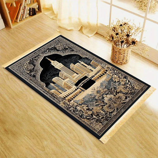 Foldable Islamic Prayer Mat | Portable Rug for Home, Travel & Pilgrimage