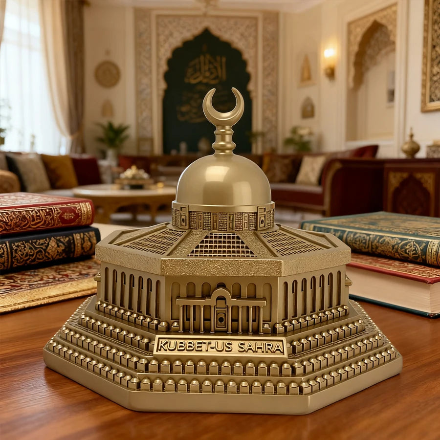 Gold-Plated Dome of the Rock Model - Islamic Home Decor