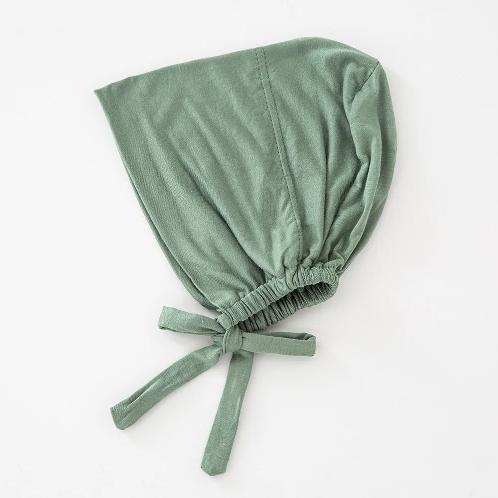 Women's Cotton Jersey Hijab Undercap - Tie Back Inner Cap with 82 Color Options