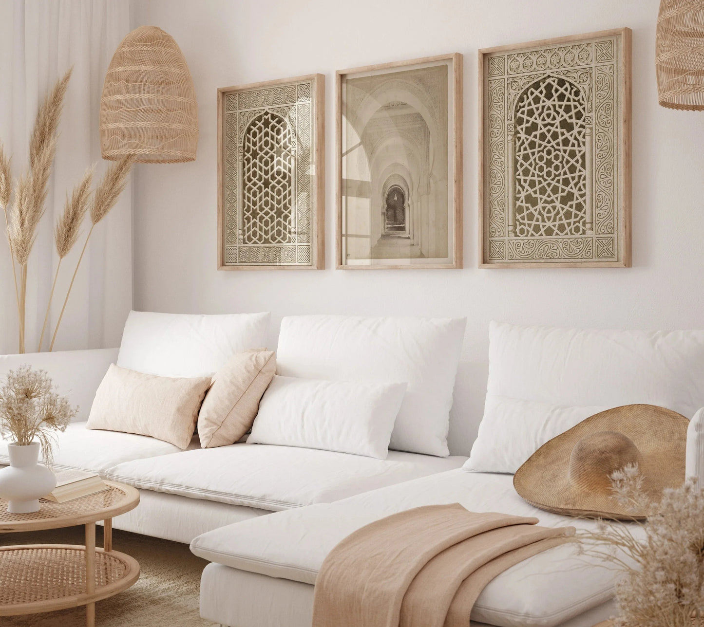 Islamic Mosque Window Canvas Art - 3-Piece Wall Print Set