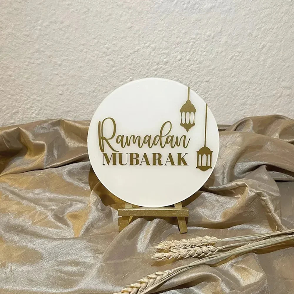 Ramadan Acrylic Table Signs - 2pcs Eid Centerpiece Set