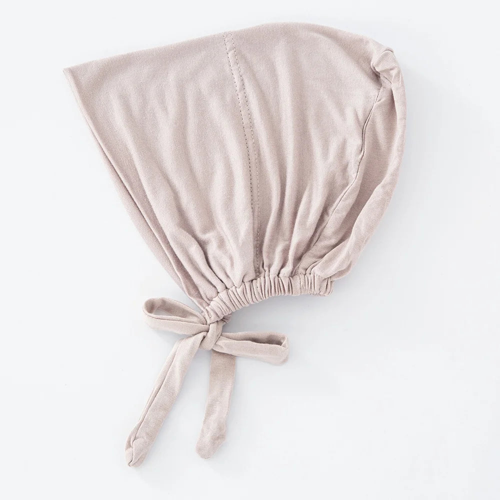 Women's Cotton Jersey Hijab Undercap - Tie Back Inner Cap with 82 Color Options