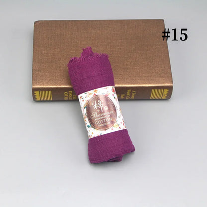 Bubble Cotton Crinkle Cloud Hijab – Solid Color Muslim Head Scarf & Shawl for Women | 40 Colors