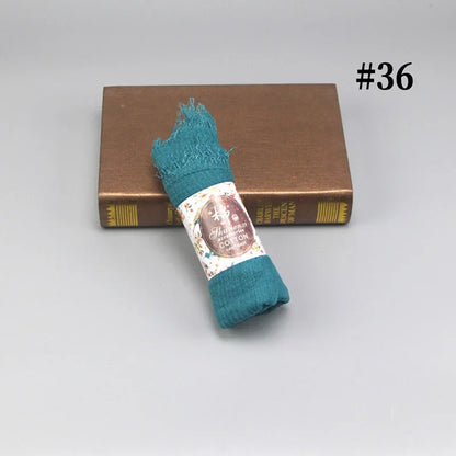 Bubble Cotton Crinkle Cloud Hijab – Solid Color Muslim Head Scarf & Shawl for Women | 40 Colors