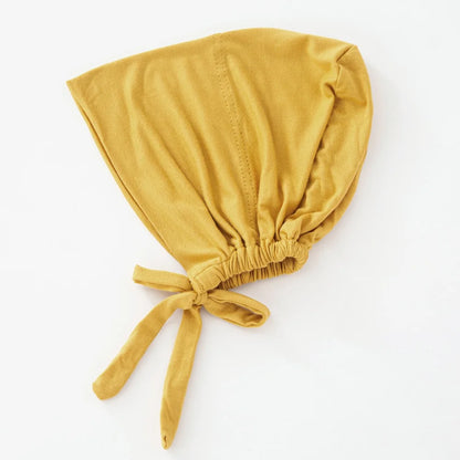 Women's Cotton Jersey Hijab Undercap - Tie Back Inner Cap with 82 Color Options