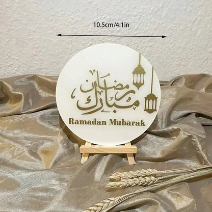 Ramadan Acrylic Table Signs - 2pcs Eid Centerpiece Set