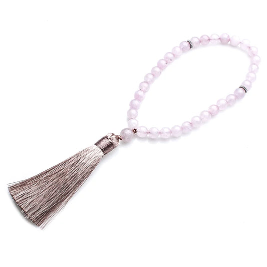 Rose Quartz Tasbih Bracelet | 33 Bead Islamic Prayer Beads | Unisex Rosary