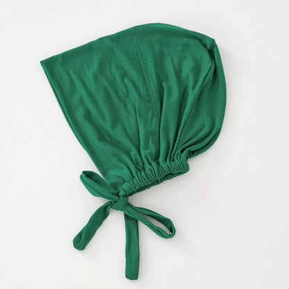 Women's Cotton Jersey Hijab Undercap - Tie Back Inner Cap with 82 Color Options