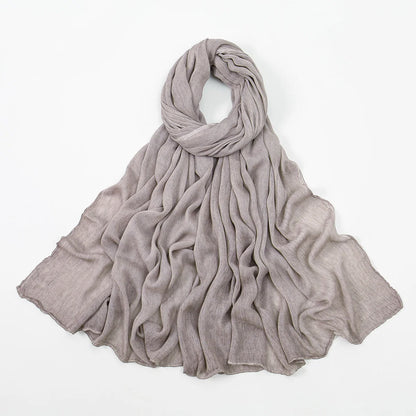 Rayon Cotton Hijab Scarf - Soft Shawl 180x80cm