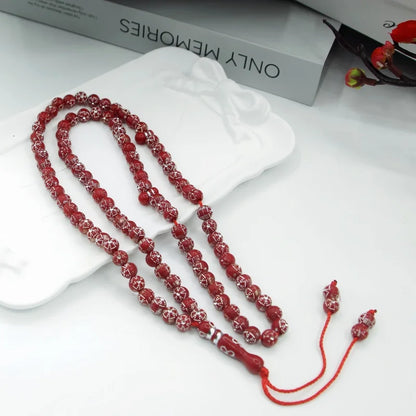 99 Bead Tasbih - Muslim Prayer Beads with Tassel