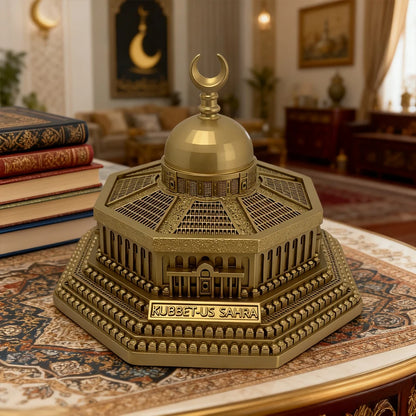 Gold-Plated Dome of the Rock Model - Islamic Home Decor