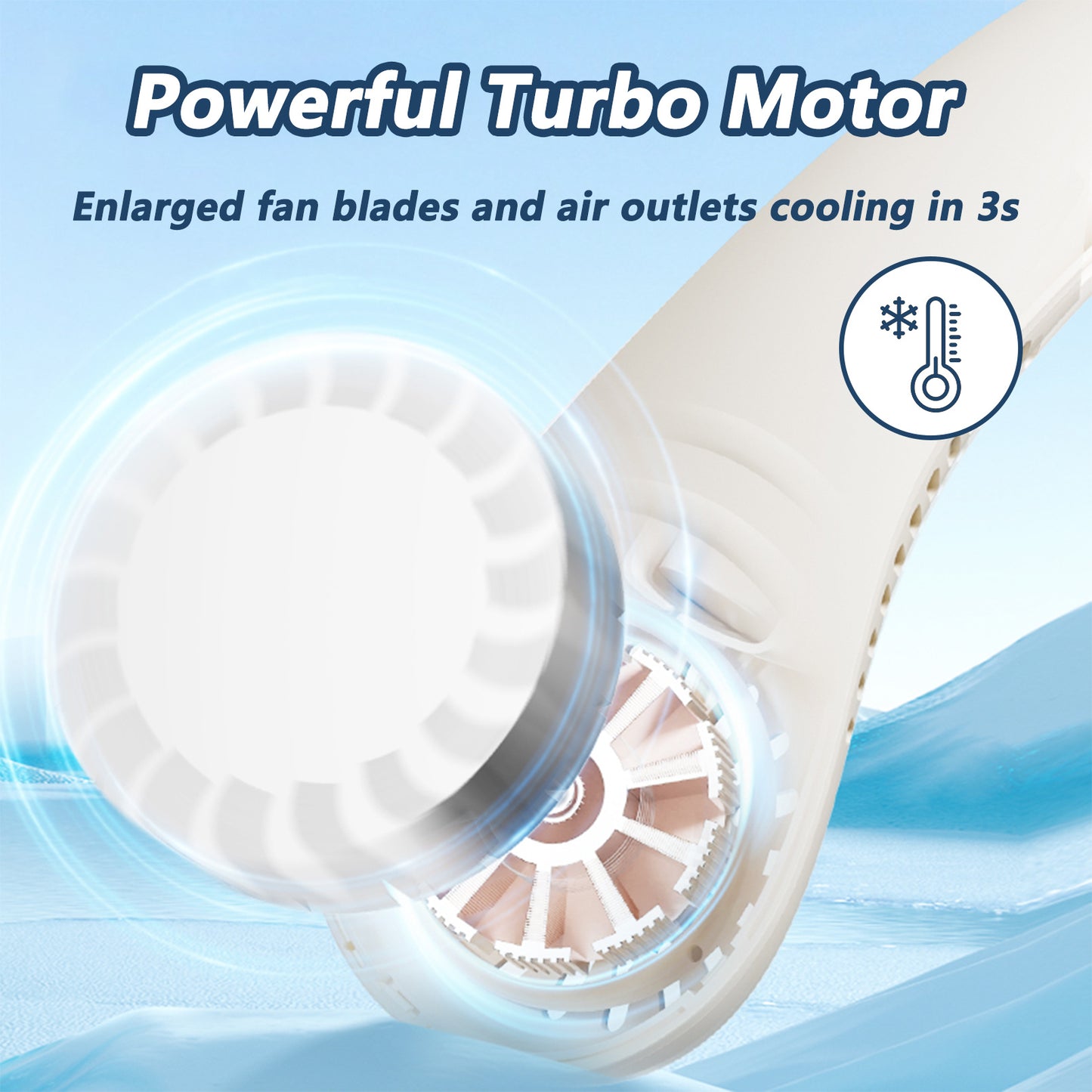Portable Halterneck Fan – Hands-Free Wearable Cooling Fan for Travel, Sports & Outdoors