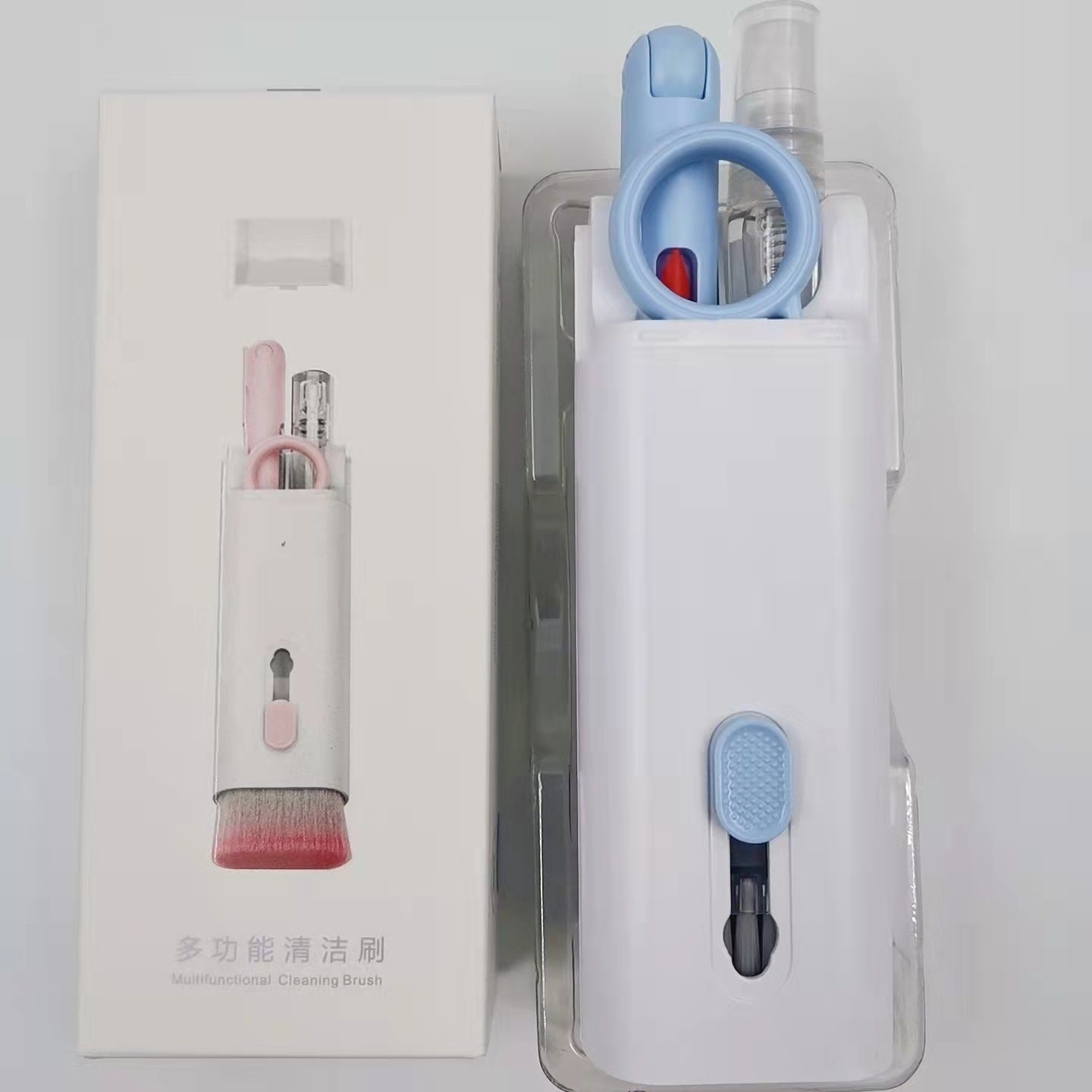7-in-1 Multifunctional Cleaning Kit – Bluetooth Earbuds Cleaner, Keyboard Brush, Keycap Puller & Screen Cleaning Pen