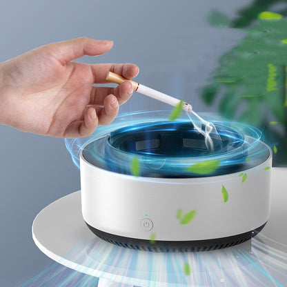 Portable Ashtray with Air Purifier – Automatic Anion Odor Remover for Home & Car Use