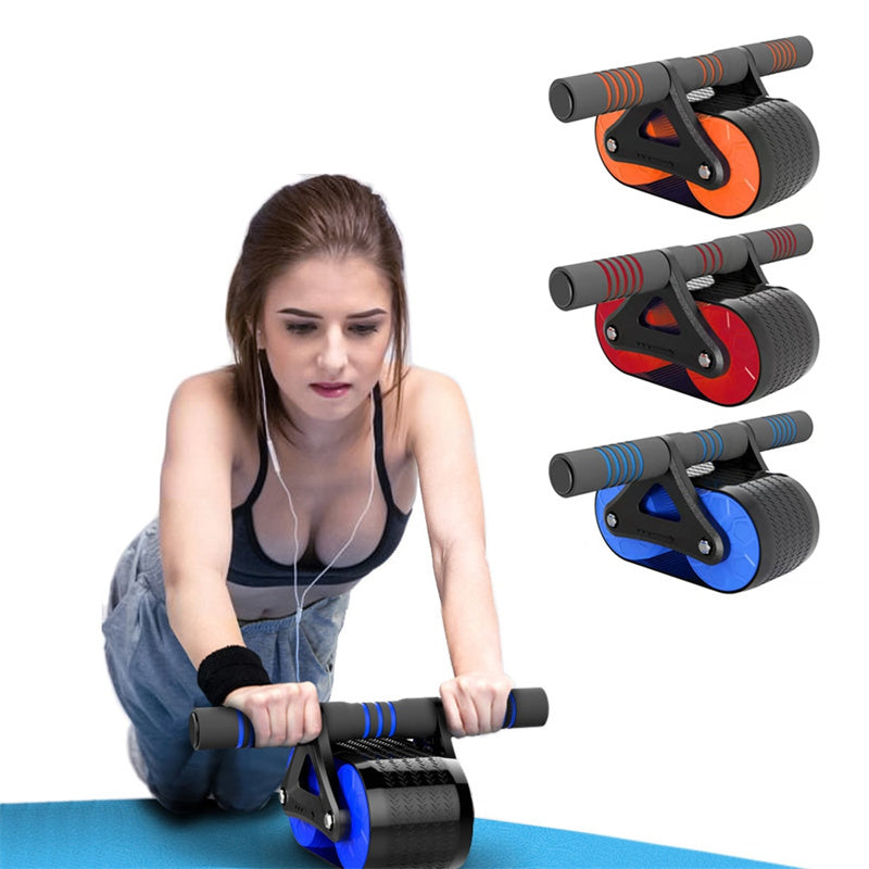Automatic Rebound Ab Wheel Roller – Dual Wheel Abdominal Exerciser & Waist Trainer for Home Gym Workout