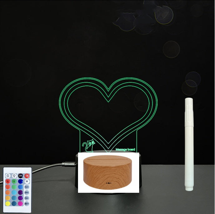 3D LED Acrylic Message Board – Glowing Handwriting Note Pad with Light-Up Display