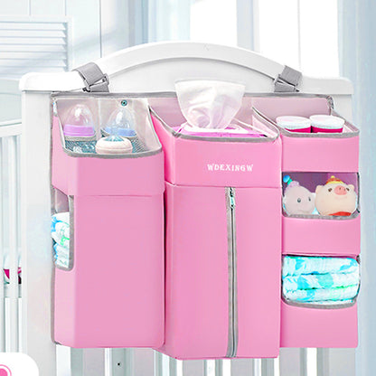 Baby Crib Hanging Organizer – Bedside Diaper Storage Bag for Nursery Essentials