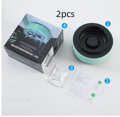 Portable Ashtray with Air Purifier – Automatic Anion Odor Remover for Home & Car Use