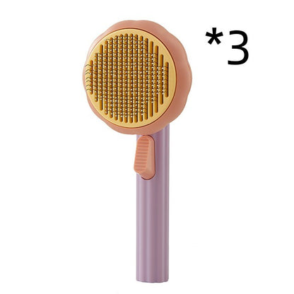 Self-Cleaning Pet Grooming Brush – Handheld Steel Wire Comb for Cats & Dogs, Easy Hair Removal
