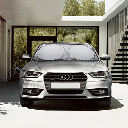 Foldable Car Sunshade for Windshield & Rear Window – UV Protection Sun Visor with Suction Cups, Keeps Interior Cool