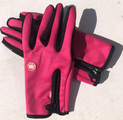 Full-Finger Touchscreen Ski Gloves – Waterproof Winter Gloves with Zipper Design