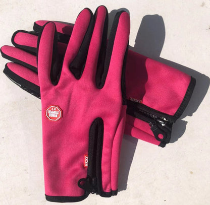 Full-Finger Touchscreen Ski Gloves – Waterproof Winter Gloves with Zipper Design