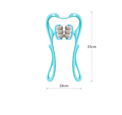 Manual 6-Wheel Neck Massager – Multifunctional Roller Tool for Muscle Relief & Relaxation