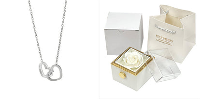 Rotating Rose Flower Gift Box – Creative Jewelry Packaging for Women.