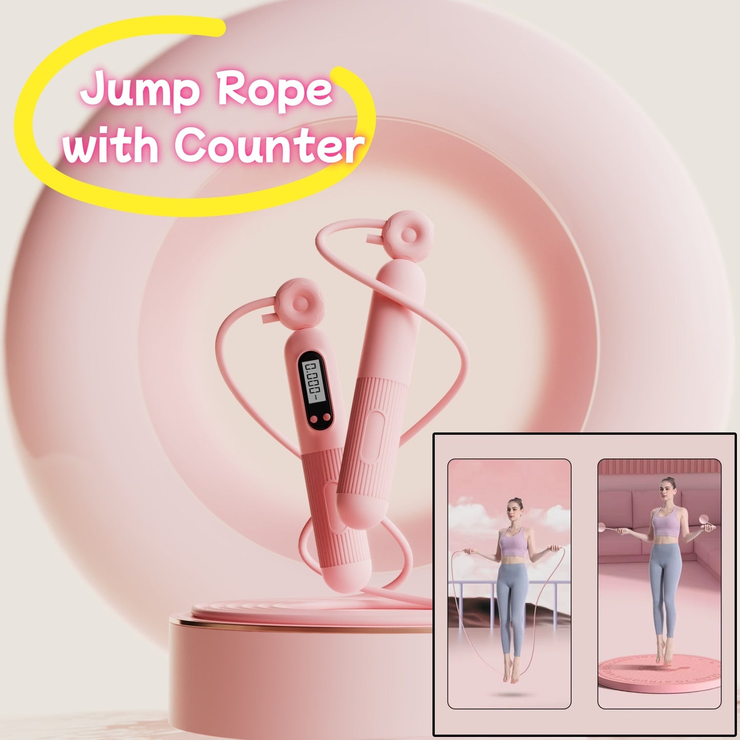 Jump Rope With Counter, Adjustable Skipping Rope With Counter, Smart Skipping Rope For Fitness Exercise And Weight Lose
