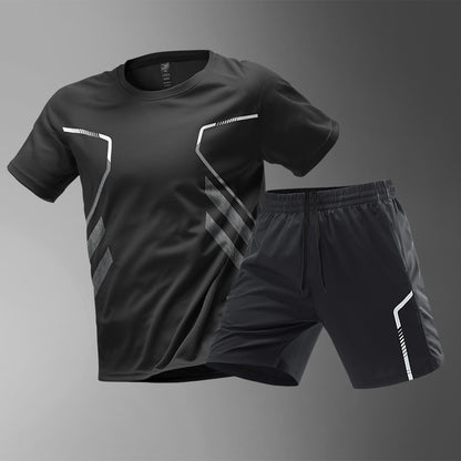 Men’s Quick-Dry Sports T-Shirt – Breathable Color Block Active Tee for Running & Workouts