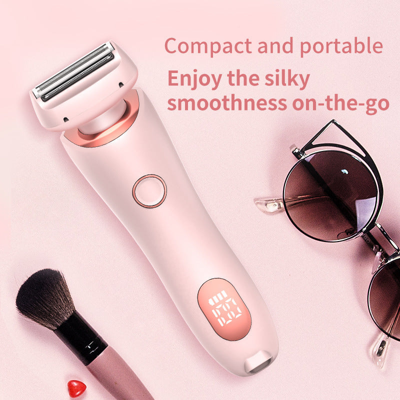 2-in-1 USB Rechargeable Hair Removal Epilator – Women’s Body Trimmer & Shaver for Face, Legs, Bikini & Underarms