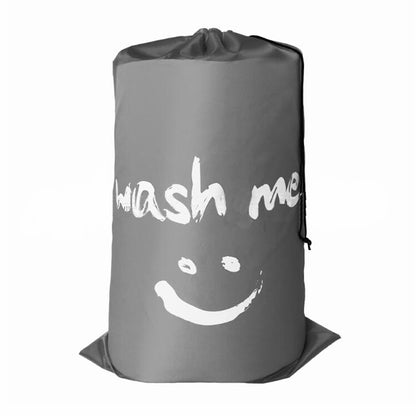 Oxford Fabric Drawstring Laundry Bag – Printed Folding Clothes Storage Organizer