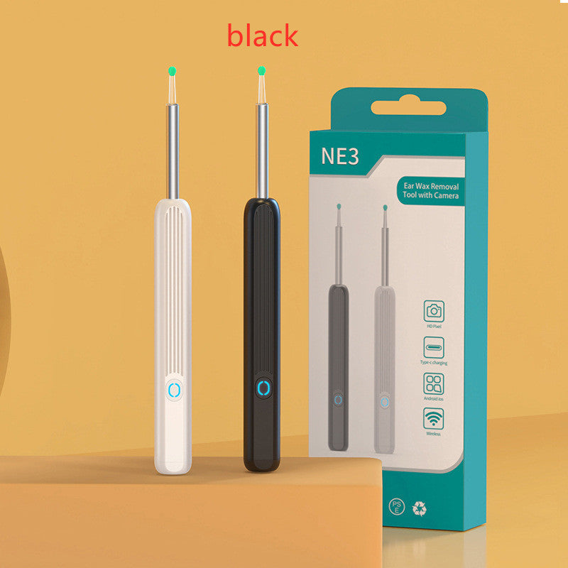 NE3 Wireless Ear Wax Removal Tool with Camera – LED Otoscope Ear Cleaner Kit for iPhone & Android