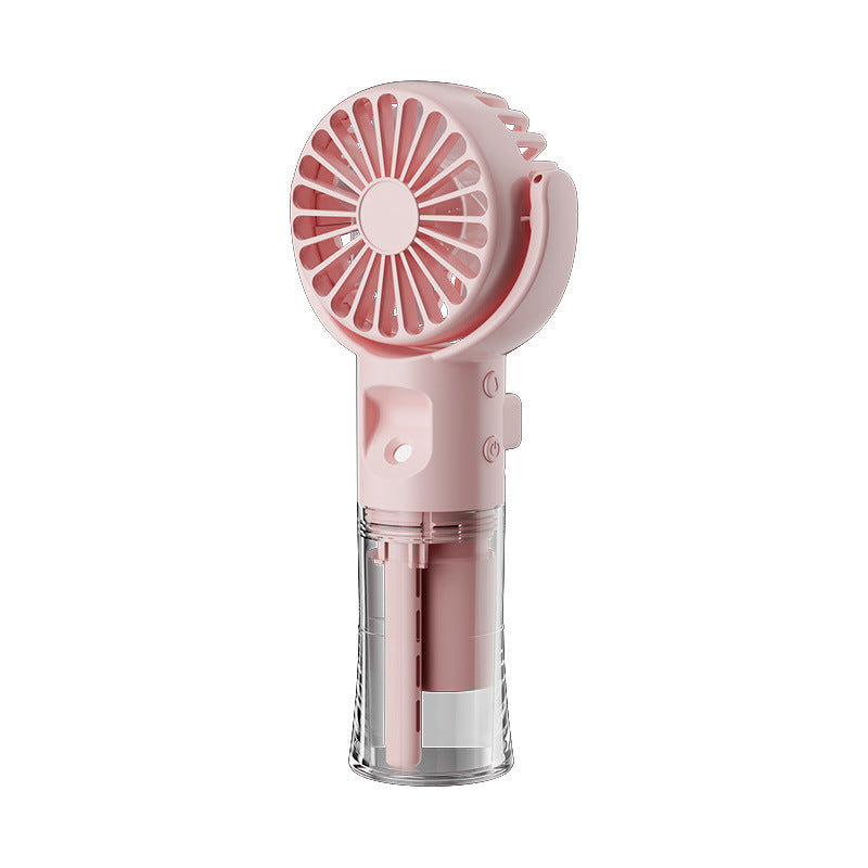 Portable Handheld Spray Fan – 4-Speed USB Rechargeable Mist Cooling Fan for Outdoor Summer Use