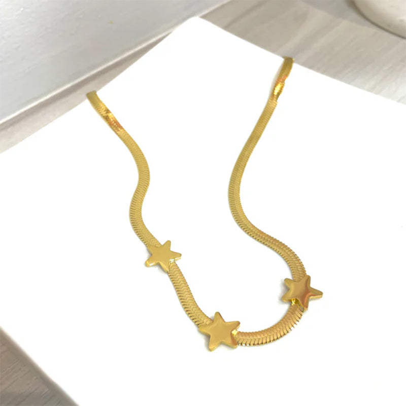 Women's Gothic Stainless Steel Necklace – Blade, Snake Chain & Star Choker Statement Jewelry
