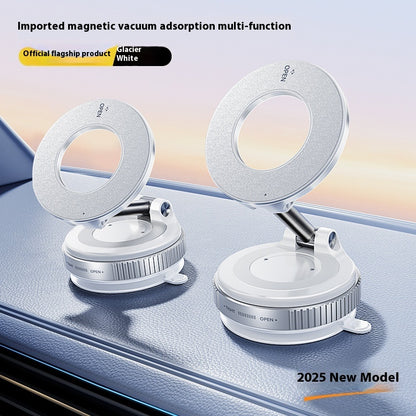 Magnetic Phone Holder with Vacuum Suction – Foldable, Adjustable Car Mount for Secure Hands-Free Use