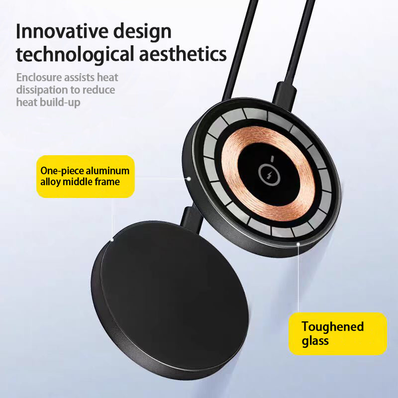 15W Magnetic Qi Wireless Charger – Fast Charging Pad for iPhone 12/13/14/15/16 Series