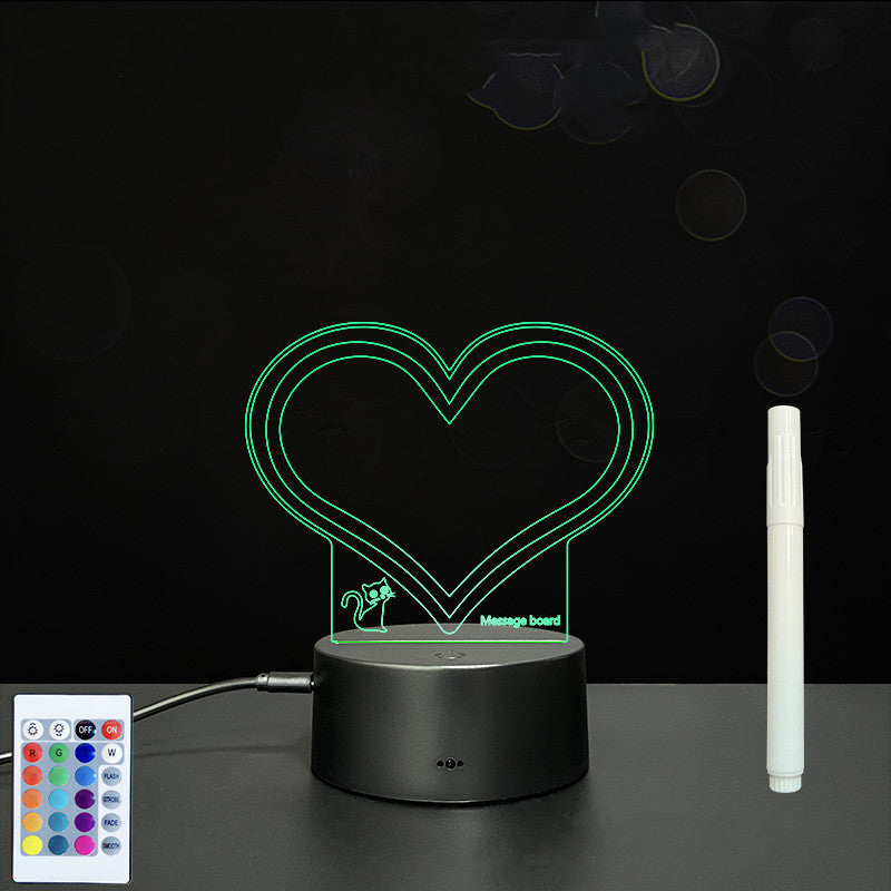 3D LED Acrylic Message Board – Glowing Handwriting Note Pad with Light-Up Display