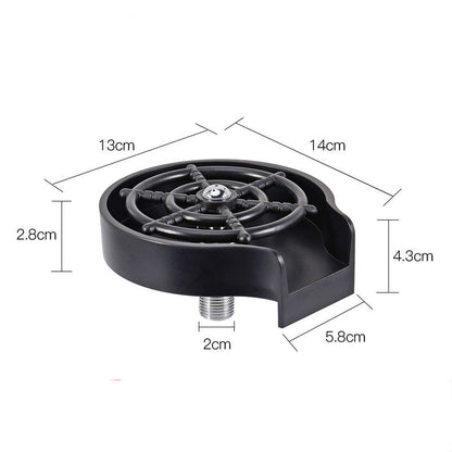 Automatic High-Pressure Cup Washer for Bar Counter & Kitchen Sink – Spray Faucet Tool for Coffee Pitchers & Glasses