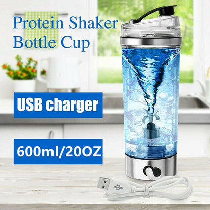 Electric Protein Shaker Bottle – USB Rechargeable Mixer Cup for Shakes, Milk, Coffee & Fitness Drinks
