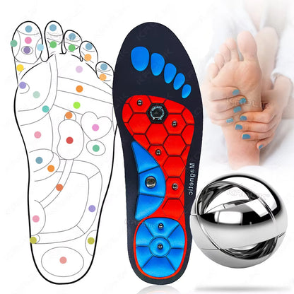 Magnetic Acupressure Insoles – Orthopedic Massage Shoe Pads for Pain Relief & Anti-Fatigue Support