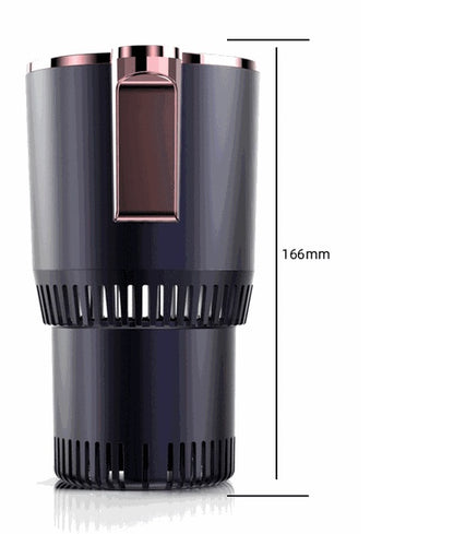 2-in-1 Smart Car Cup Holder – 12V Heating & Cooling Drink Warmer Cooler with Digital Temperature Display | Mini Car Refrigerator Mug