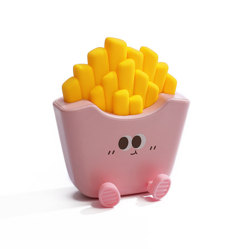 Cute French Fries Night Light – USB Rechargeable LED Lamp for Home & Kids' Room Decor