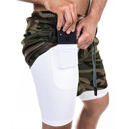 Men’s Pocket Compression Shorts – Athletic Gym Running Training Sportswear
