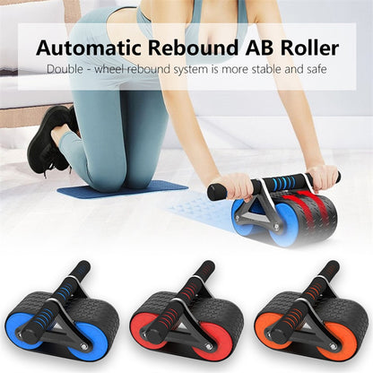Automatic Rebound Ab Wheel Roller – Dual Wheel Abdominal Exerciser & Waist Trainer for Home Gym Workout