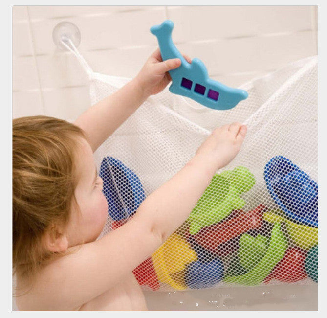 Bathroom Mesh Storage Bag – Hanging Organizer for Toys & Sundries