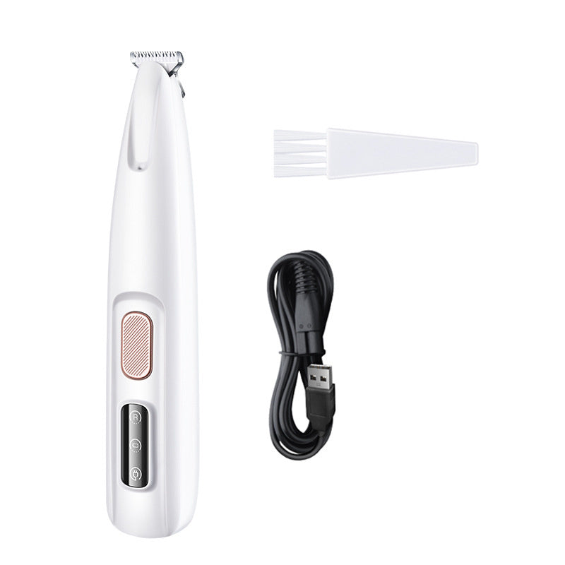 Waterproof Pet Paw Trimmer with LED Light & Display – Wide Blade Per Hair Clippers for Grooming